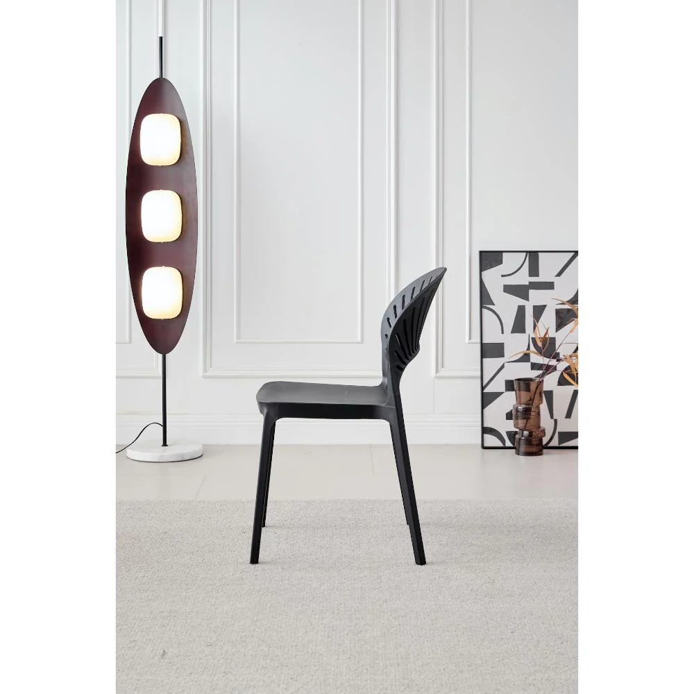 SILLA PARAISO, COLOR NEGRO, CON ESPALDAR Y DISEÑO MODERNO X4 - Image 4