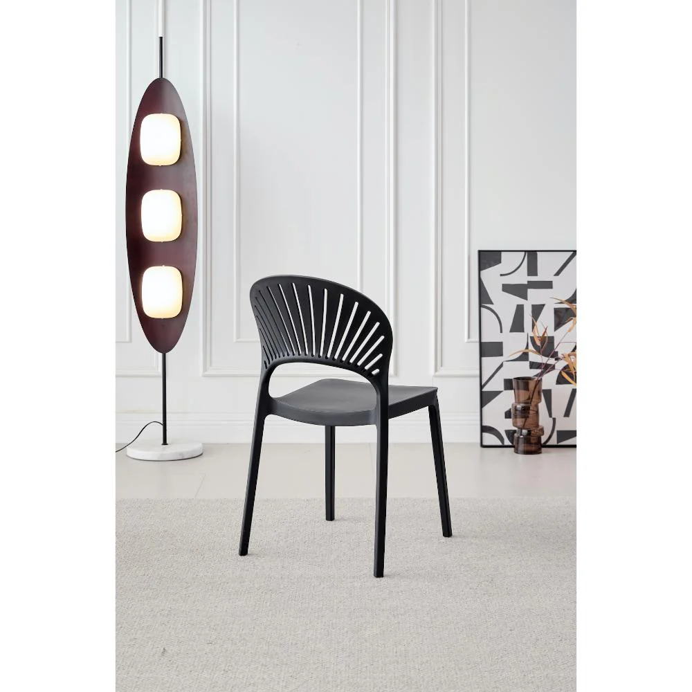 SILLA PARAISO, COLOR NEGRO, CON ESPALDAR Y DISEÑO MODERNO X4 - Image 7