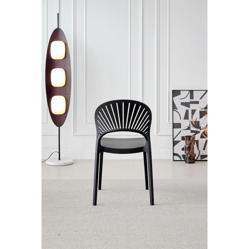 SILLA PARAISO, COLOR NEGRO, CON ESPALDAR Y DISEÑO MODERNO X4 - Image 8