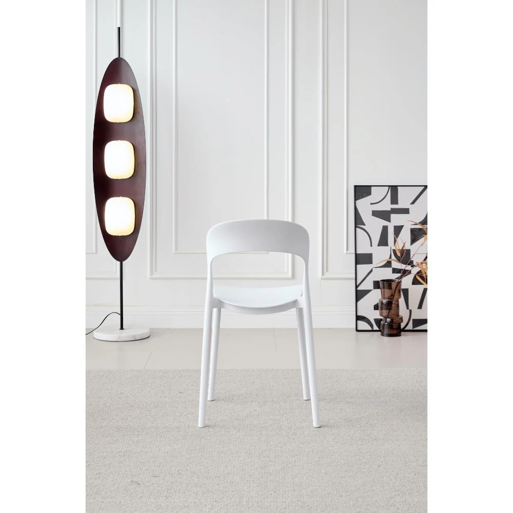 SILLA PATRICK, COLOR BLANCO, CON ESPALDAR Y DISEÑO MODERNO X4 - Image 6