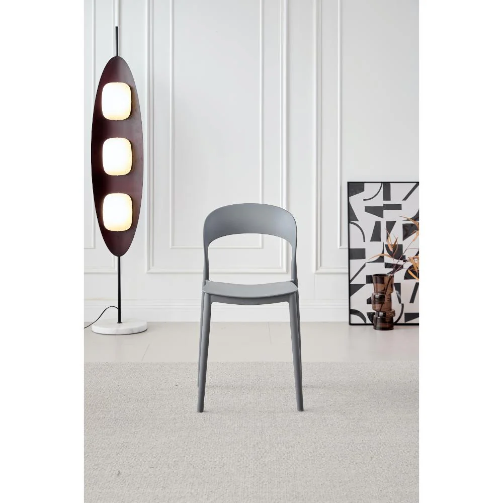 SILLA PATRICK, COLOR GRIS OSCURO, CON ESPALDAR Y DISEÑO MODERNO X4 - Image 3
