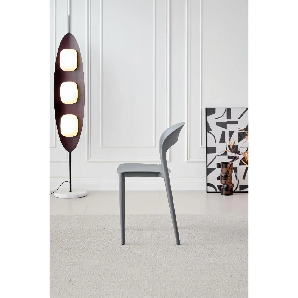 SILLA PATRICK, COLOR GRIS OSCURO, CON ESPALDAR Y DISEÑO MODERNO X4 - Image 8