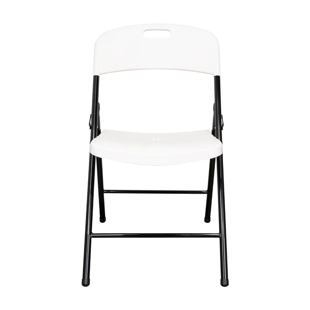 SILLA PLEGABLE DAKO, BLANCO, ESPALDAR Y ASIENTO EN MATERIAL PLASTICO Y PATAS METÁLICAS X4 - Image 3