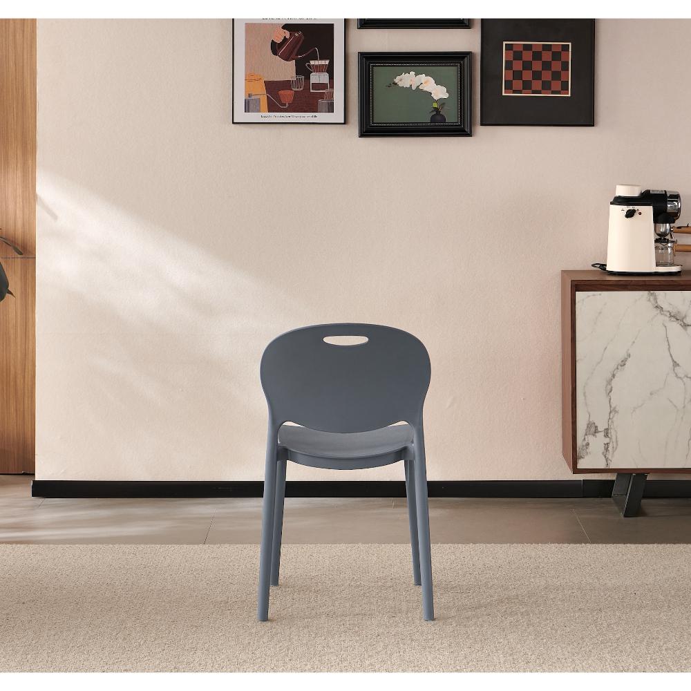 Silla Queens, Gris Oscuro, Con espaldar redondo y diseño minimalista - Image 6