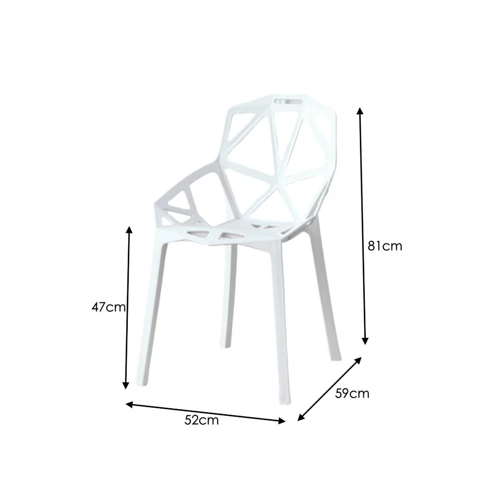SILLA ROXY, COLOR BLANCO, CON ESPALDAR Y DISEÑO MODERNO X4 - Image 16