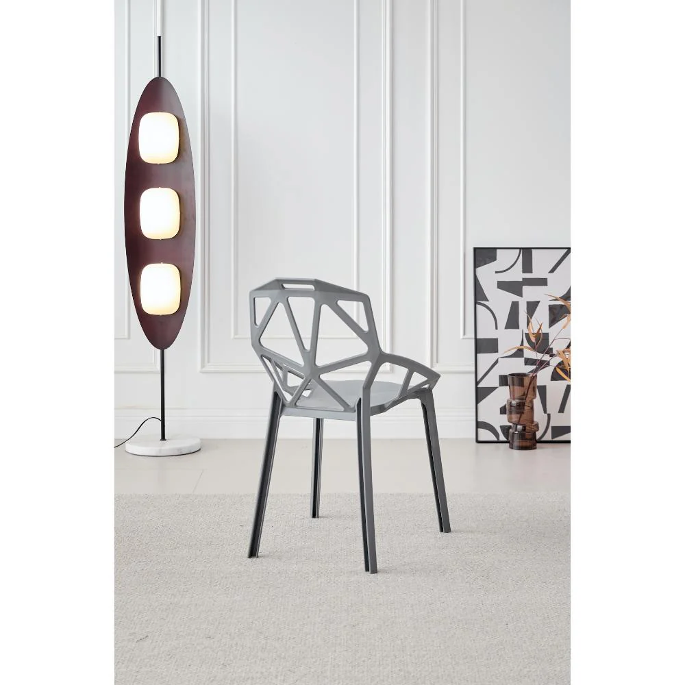 SILLA ROXY, COLOR GRIS OSCURO, CON ESPALDAR Y DISEÑO MODERNO - Image 9