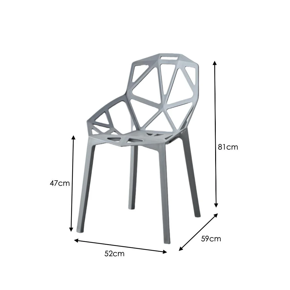 SILLA ROXY, COLOR GRIS OSCURO, CON ESPALDAR Y DISEÑO MODERNO X4 - Image 17