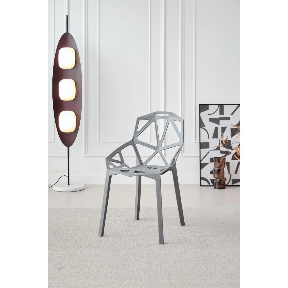 SILLA ROXY, COLOR GRIS OSCURO, CON ESPALDAR Y DISEÑO MODERNO X4 - Image 7