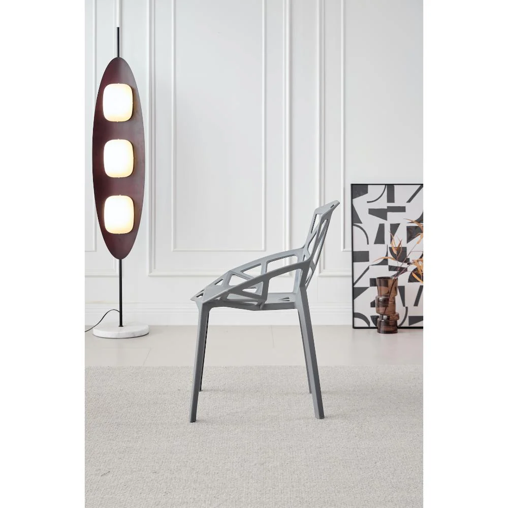 SILLA ROXY, COLOR GRIS OSCURO, CON ESPALDAR Y DISEÑO MODERNO X4 - Image 9