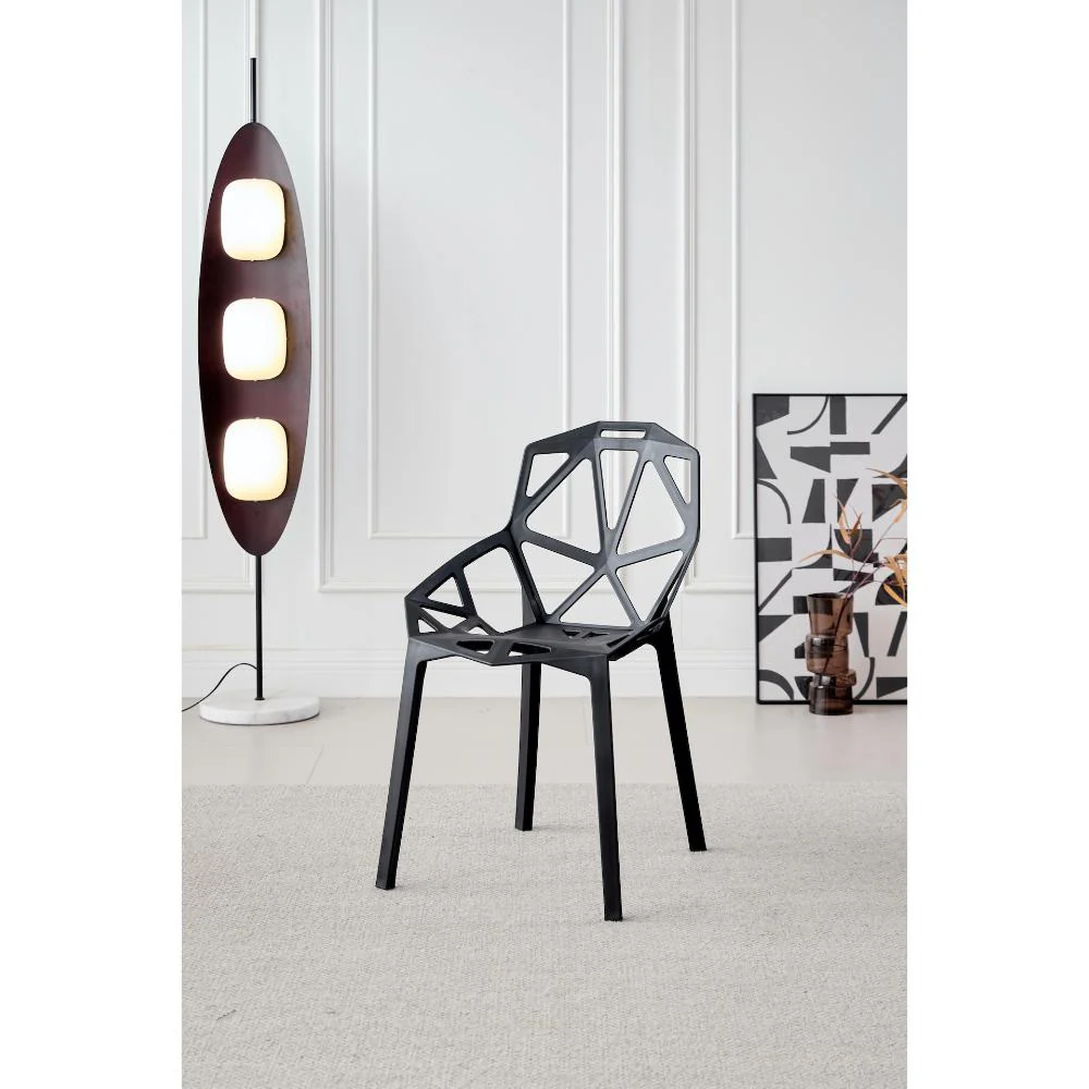 SILLA ROXY, COLOR NEGRO, CON ESPALDAR Y DISEÑO MODERNO - Image 6