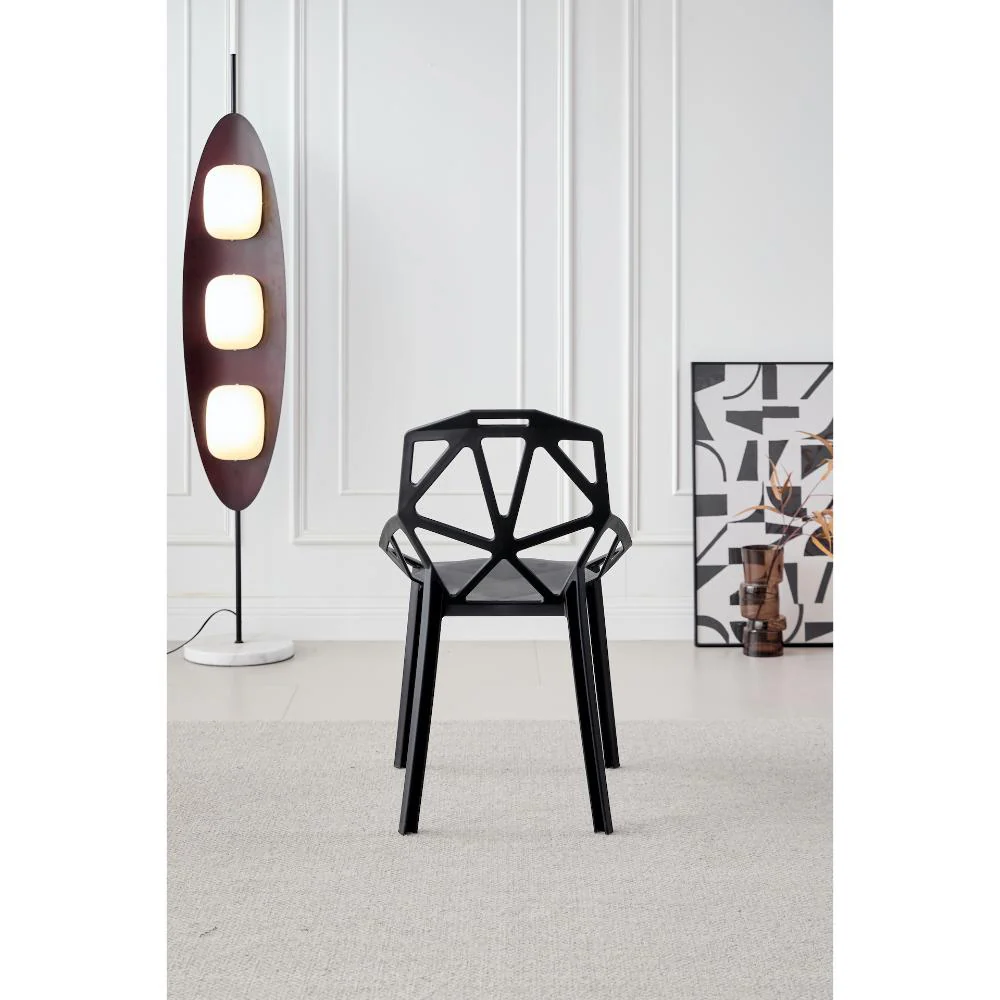 SILLA ROXY, COLOR NEGRO, CON ESPALDAR Y DISEÑO MODERNO - Image 9