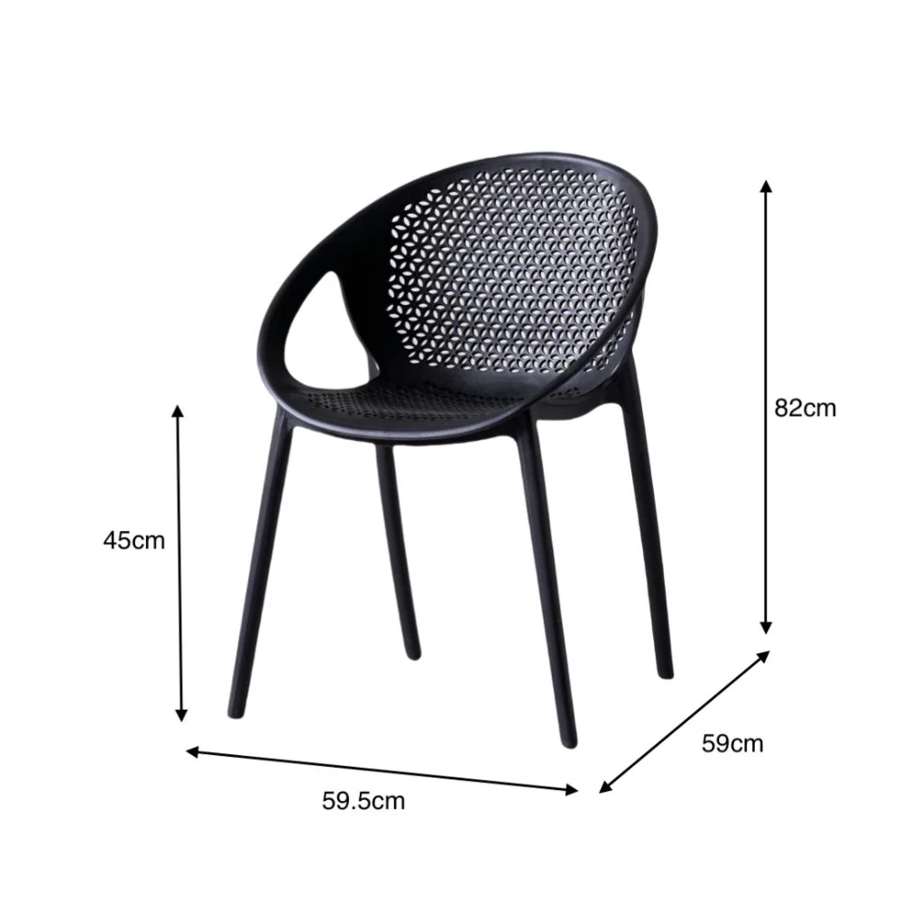 SILLA SELVA CON BRAZOS, COLOR NEGRO, CON ESPALDAR X4 - Image 13