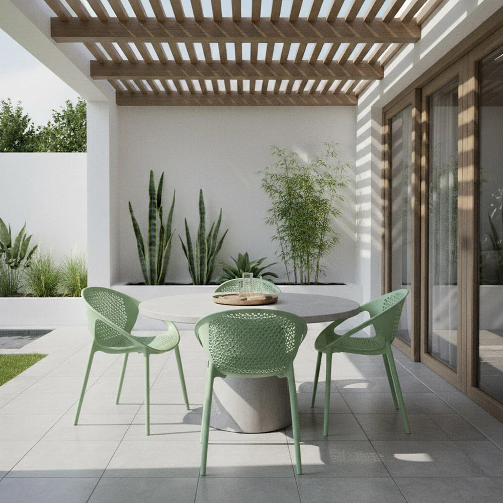 SILLA SELVA CON BRAZOS, COLOR VERDE OLIVO, CON ESPALDAR - Image 11