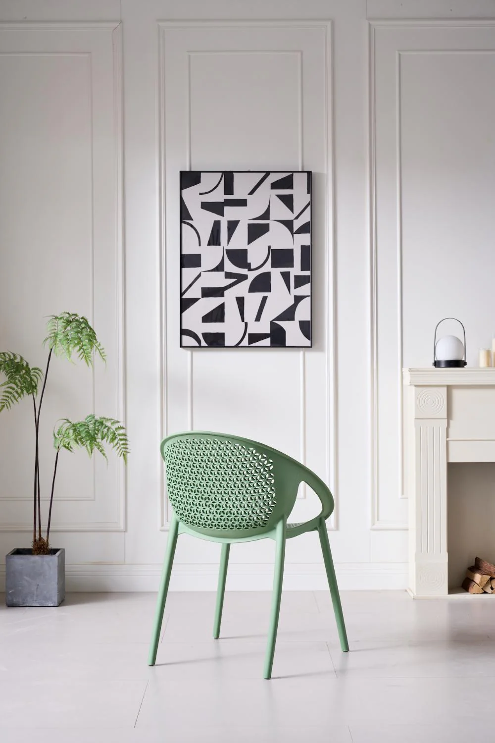 SILLA SELVA CON BRAZOS, COLOR VERDE OLIVO, CON ESPALDAR - Image 4