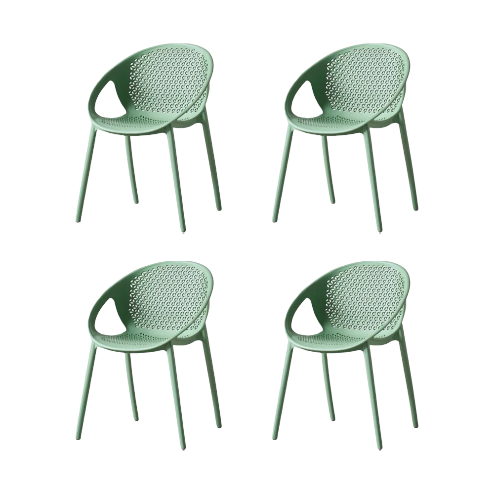 SILLA SELVA CON BRAZOS, COLOR VERDE OLIVO, CON ESPALDAR X4