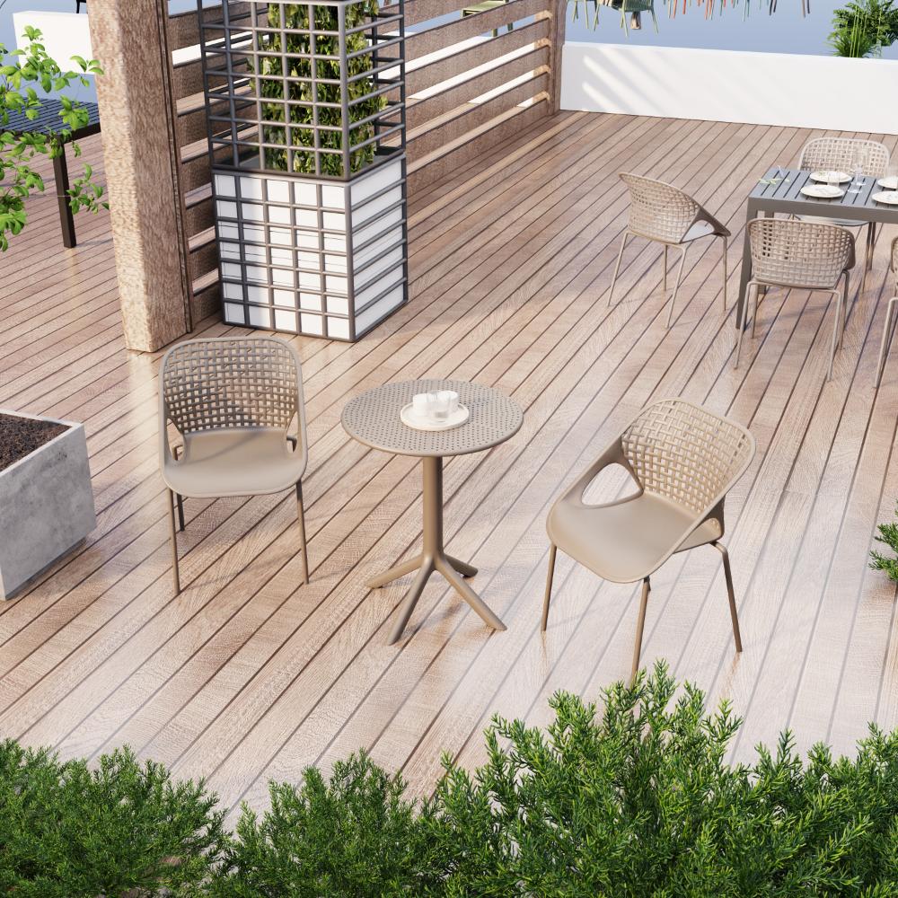SILLA SENIT CON BRAZOS, COLOR TAUPE, CON ESPALDAR Y DISEÑO MODERNO - Image 8