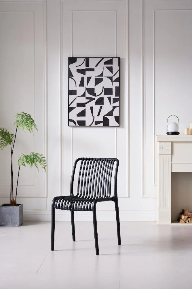 SILLA TERRA, COLOR NEGRO, CON ESPALDAR - Image 2