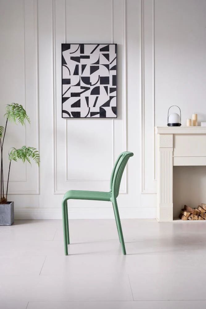 SILLA TERRA, COLOR VERDE OLIVO, CON ESPALDAR - Image 3