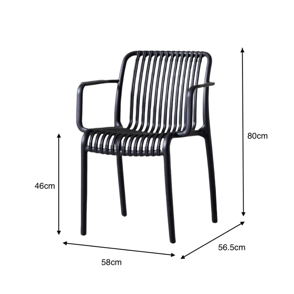 SILLA TERRA CON BRAZOS, COLOR NEGRO, CON ESPALDAR X4 - Image 12