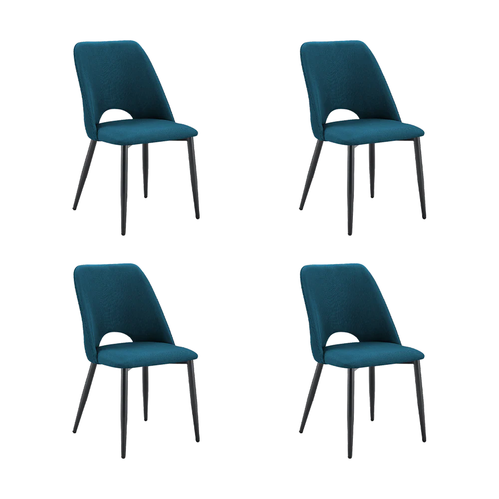 Silla Urban, Color Azul, Con espaldar y diseño Moderno X4 - Image 3