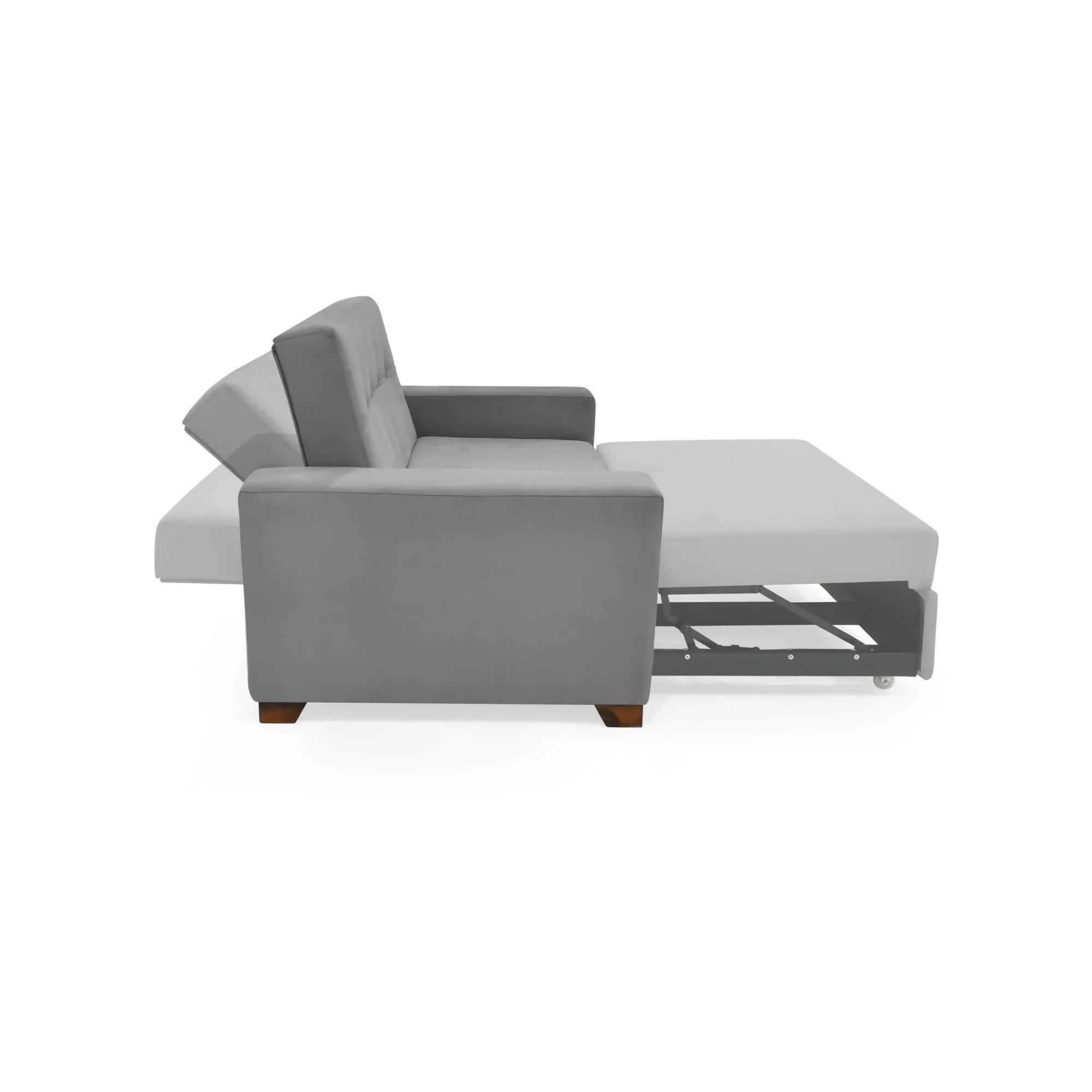 SOFA CAMA 2 PUESTOS HAMBURGO 160X87X86 TELA GRIS - Image 2