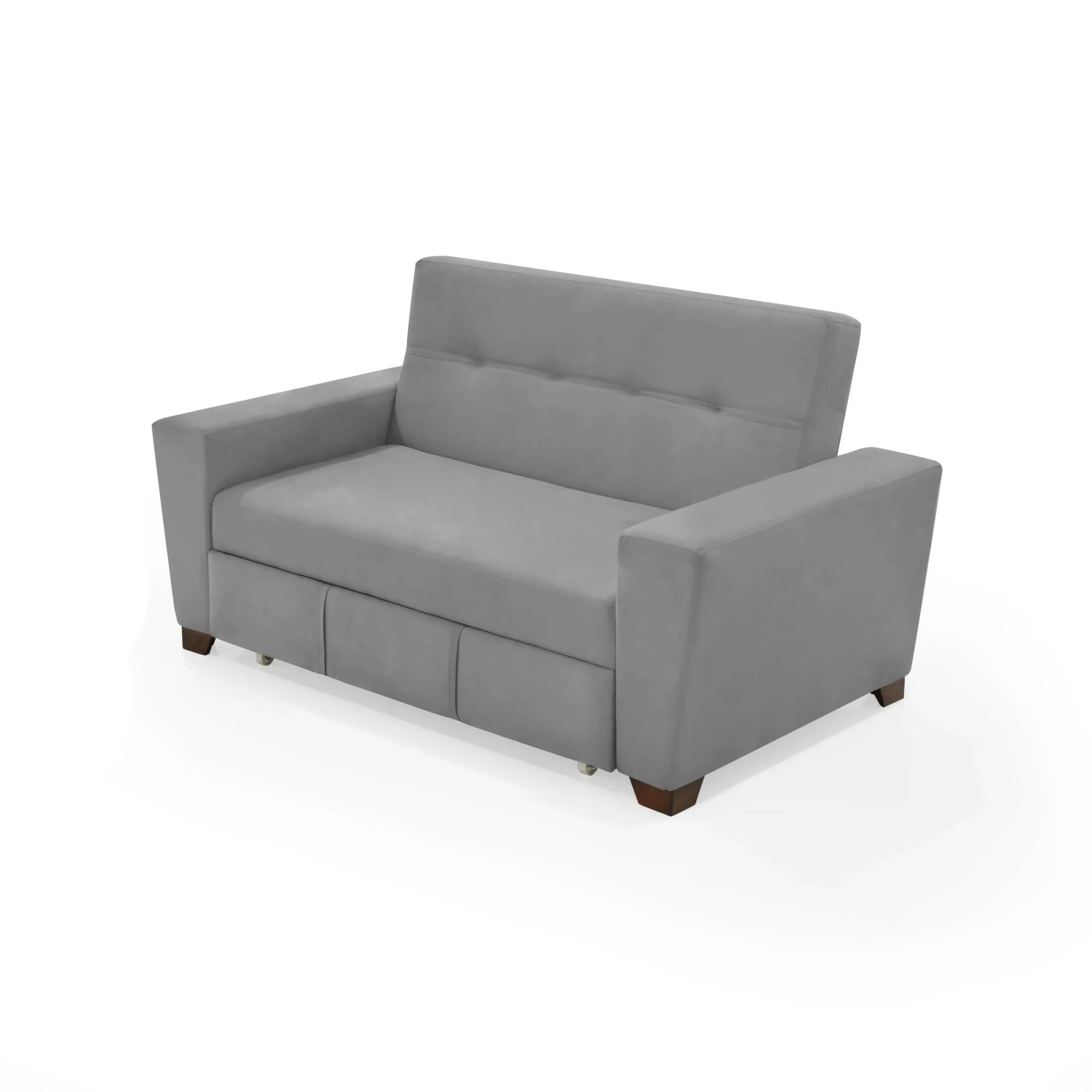 SOFA CAMA 2 PUESTOS HAMBURGO 160X87X86 TELA GRIS - Image 4