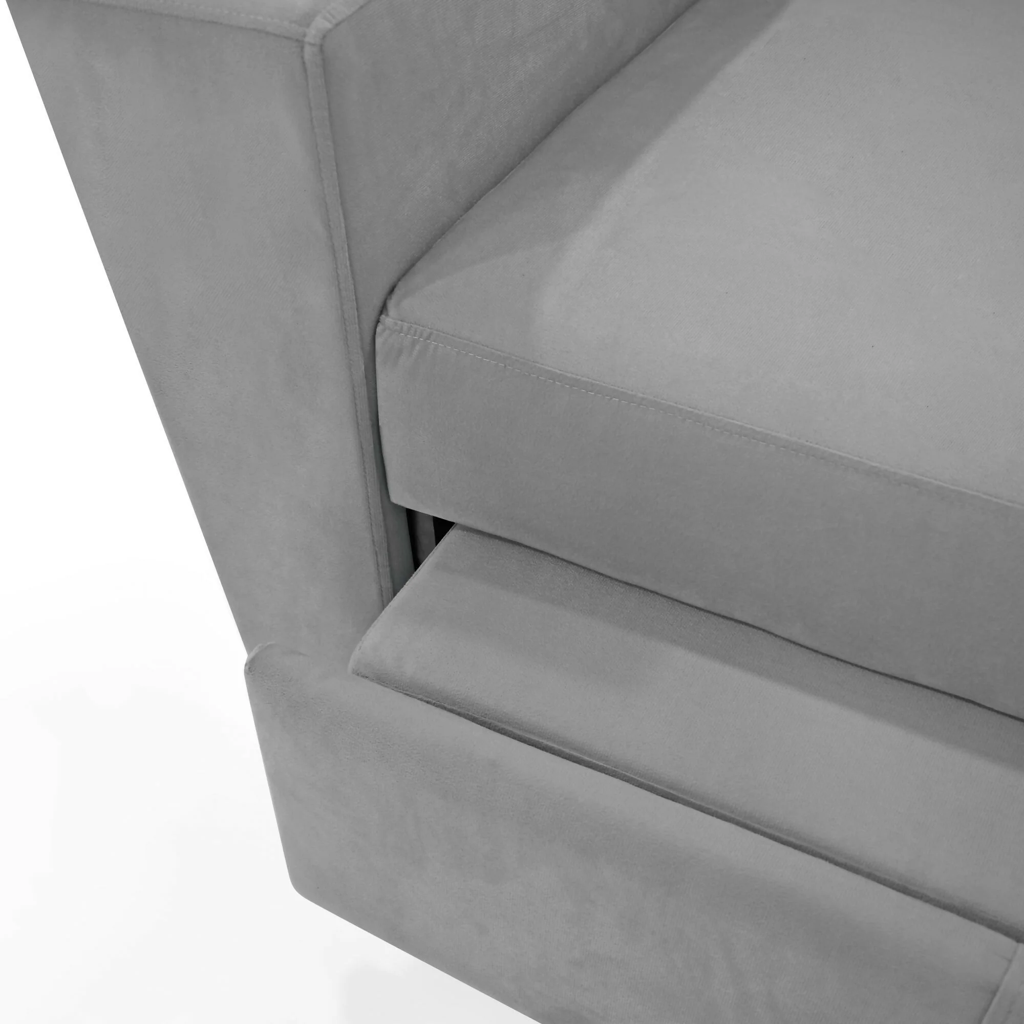 SOFA CAMA 2 PUESTOS HAMBURGO 160X87X86 TELA GRIS - Image 6