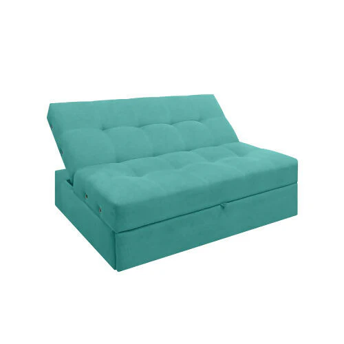 SOFA CAMA ANGELA CON BRAZOS ANTIFLUIDOS TURQUESA - Image 2