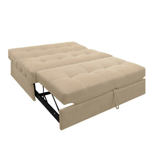 SOFA CAMA ANGELA CON BRAZOS TELA BEIGE - Image 2