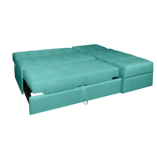 SOFA CAMA ANGELA EN L CON BRAZOS ANTIFLUIDOS TURQUESA - Image 5