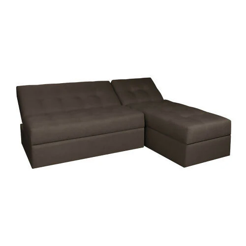 SOFA CAMA ANGELA EN L CON BRAZOS TELA CAFÉ - Image 2