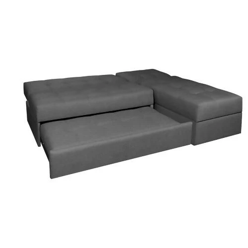 SOFA CAMA ANGELA EN L CON BRAZOS TELA GRIS - Image 4