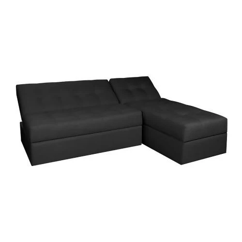 SOFA CAMA ANGELA EN L CON BRAZOS TELA NEGRO - Image 5