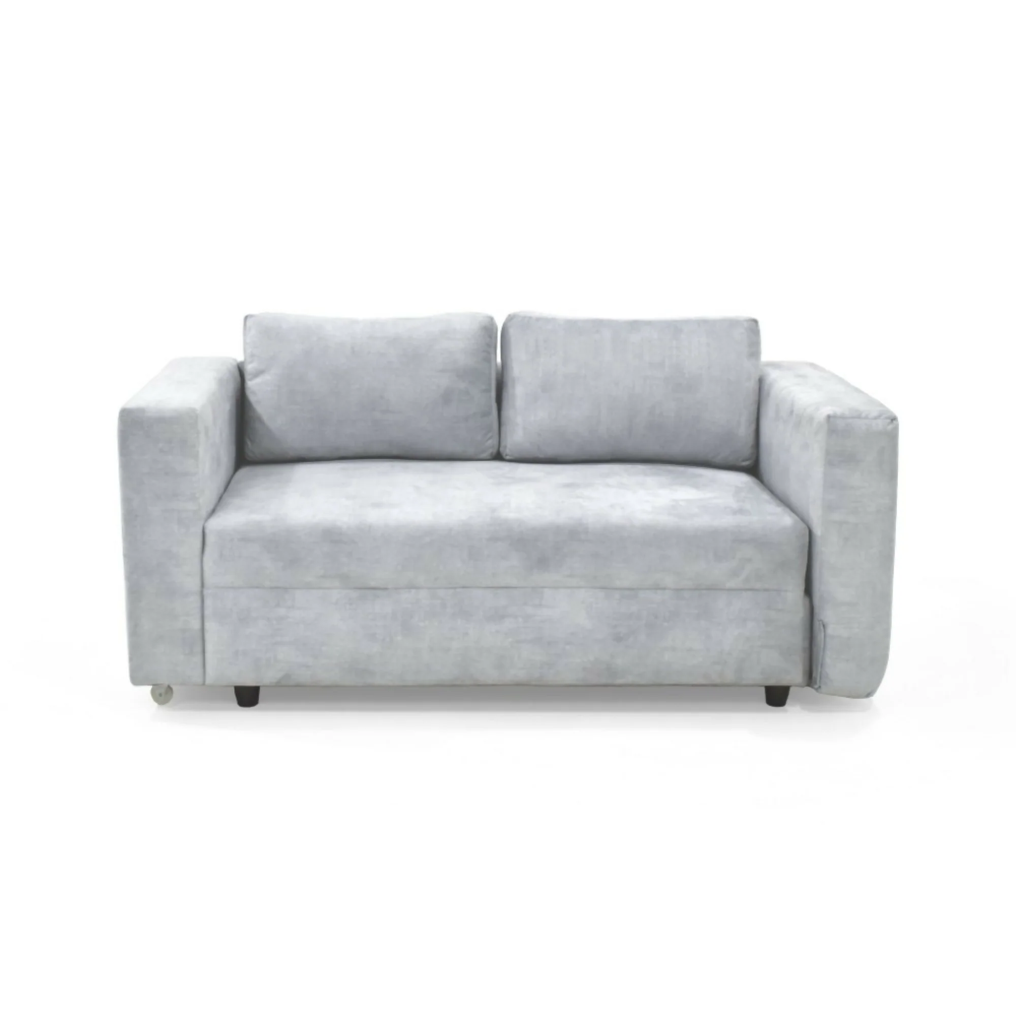 SOFA CAMA BAXTER 160x80x68 CON BAUL TELA PLATA