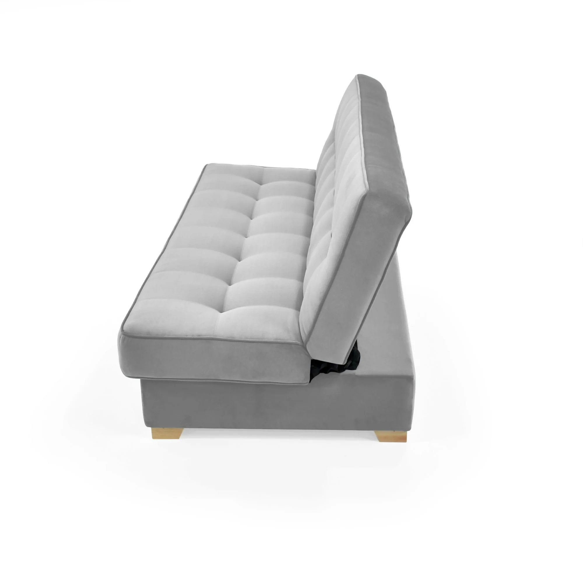 SOFA CAMA CAMBRIDGE 185X90X90 CM CON BAUL TELA PLATA - Image 2