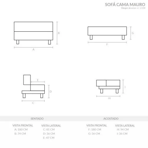 SOFA CAMA MAURO TELA BEIGUE - Image 6