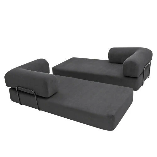 SOFÁ CAMA MIAMI ENROLLADO Y COMPRIMIDO COLOR GRIS OSCURO - Image 7
