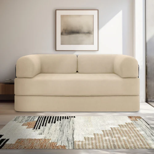 SOFÁ CAMA MIAMI ENROLLADO Y COMPRIMIDO COLOR BEIGE - Image 3