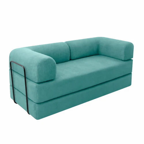 SOFÁ CAMA MIAMI ENROLLADO Y COMPRIMIDO COLOR TURQUESA - Image 11