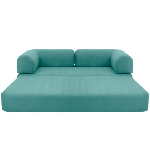 SOFÁ CAMA MIAMI ENROLLADO Y COMPRIMIDO COLOR TURQUESA - Image 9