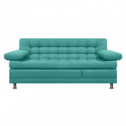 SOFA CAMA MULTIFUNCIONAL EURO 2 PUESTOS CON BRAZOS ANTIFLUIDOS TURQUESA