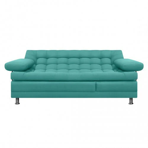 SOFA CAMA MULTIFUNCIONAL EURO 2 PUESTOS CON BRAZOS ANTIFLUIDOS TURQUESA - Image 2