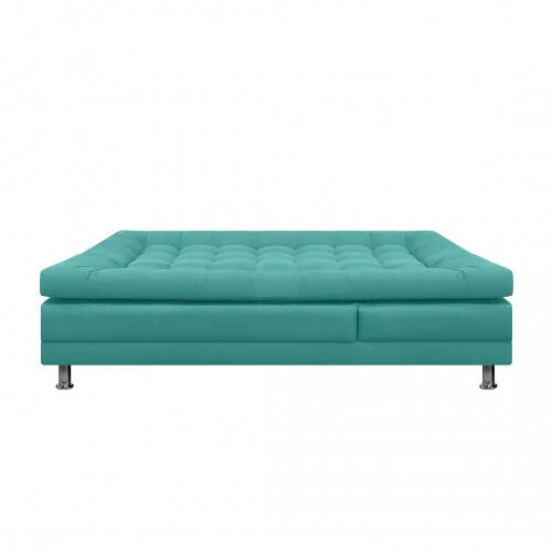 SOFA CAMA MULTIFUNCIONAL EURO 2 PUESTOS CON BRAZOS ANTIFLUIDOS TURQUESA - Image 3