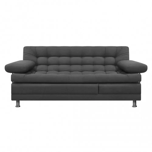 SOFA CAMA MULTIFUNCIONAL EURO 2 PUESTOS CON BRAZOS TELA GRIS