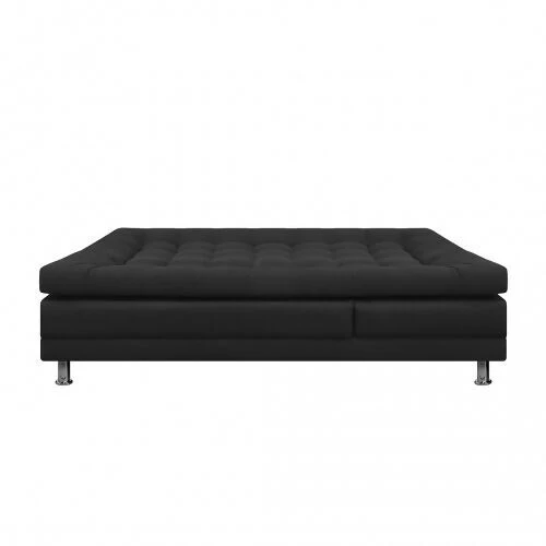 SOFA CAMA MULTIFUNCIONAL EURO 2 PUESTOS CON BRAZOS TELA NEGRO - Image 3