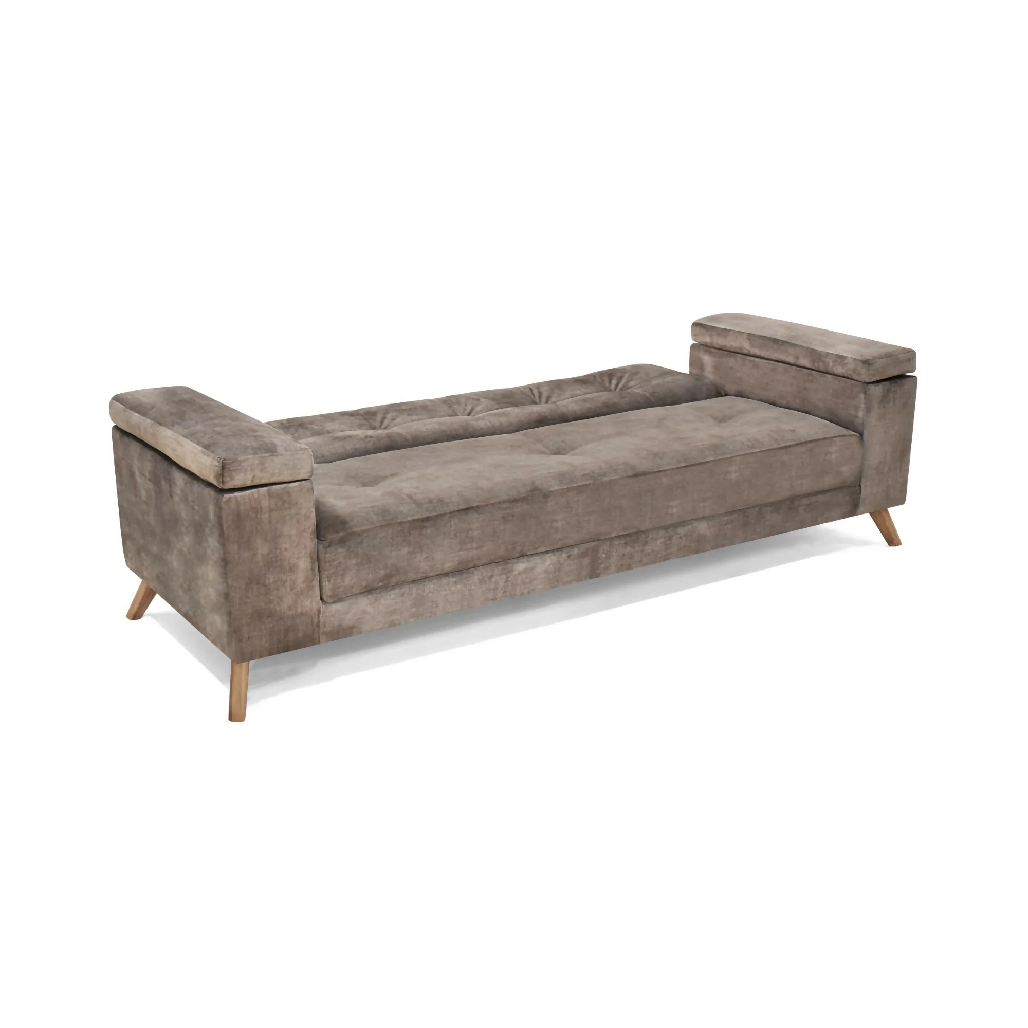 SOFA CAMA RECLINABLE MORETTO 230X86X82 TELA TAUPE - Image 3