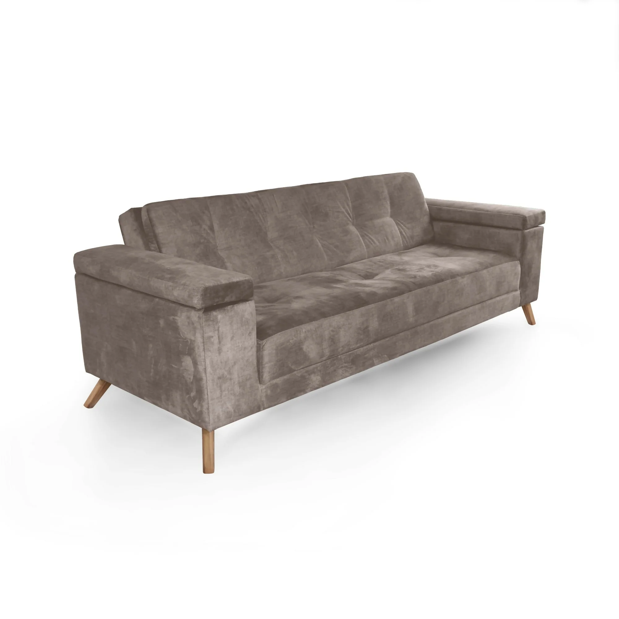 SOFA CAMA RECLINABLE MORETTO 230X86X82 TELA TAUPE - Image 4