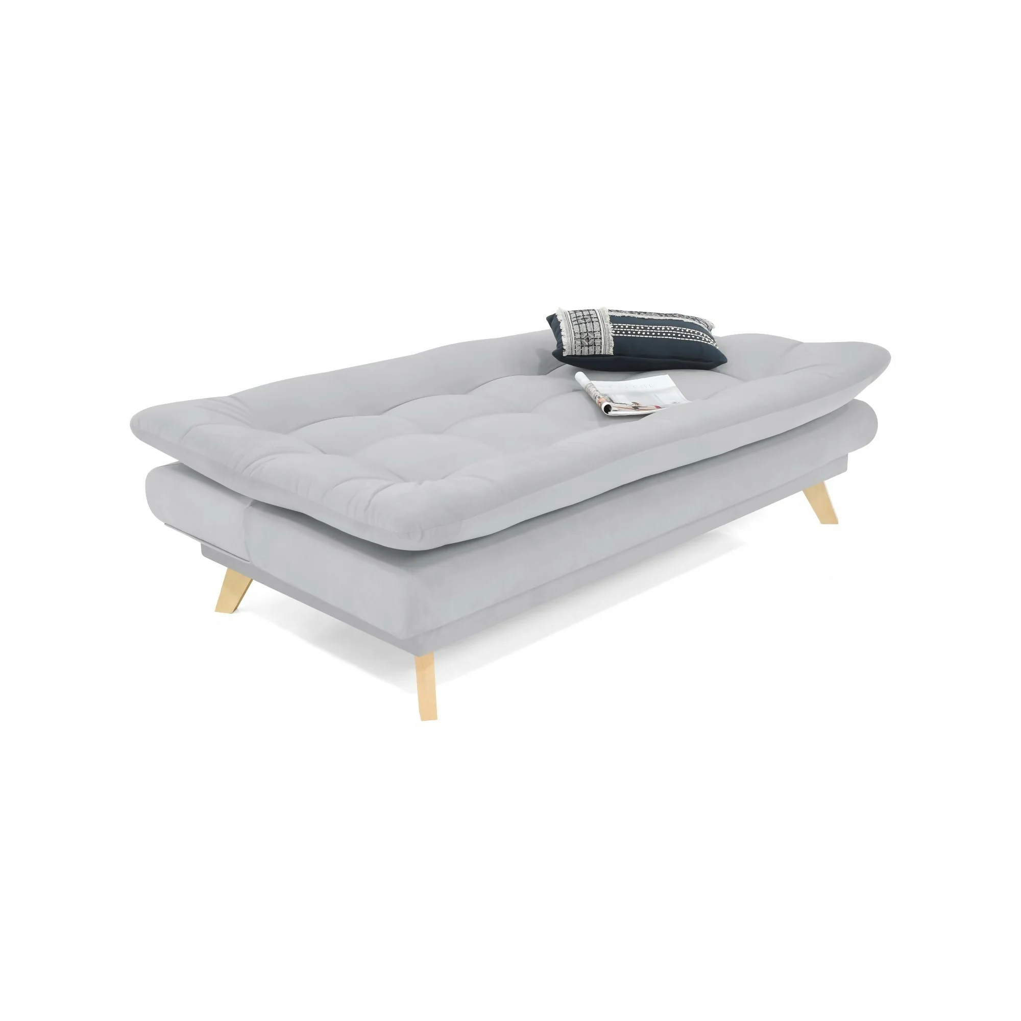 SOFA CAMA RECLINABLE MUNICH 180X90X85 TELA PLATA - Image 3