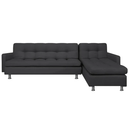 SOFA CAMA SOPHIE EN L ANTIFLUIDOS GRIS OSCURO
