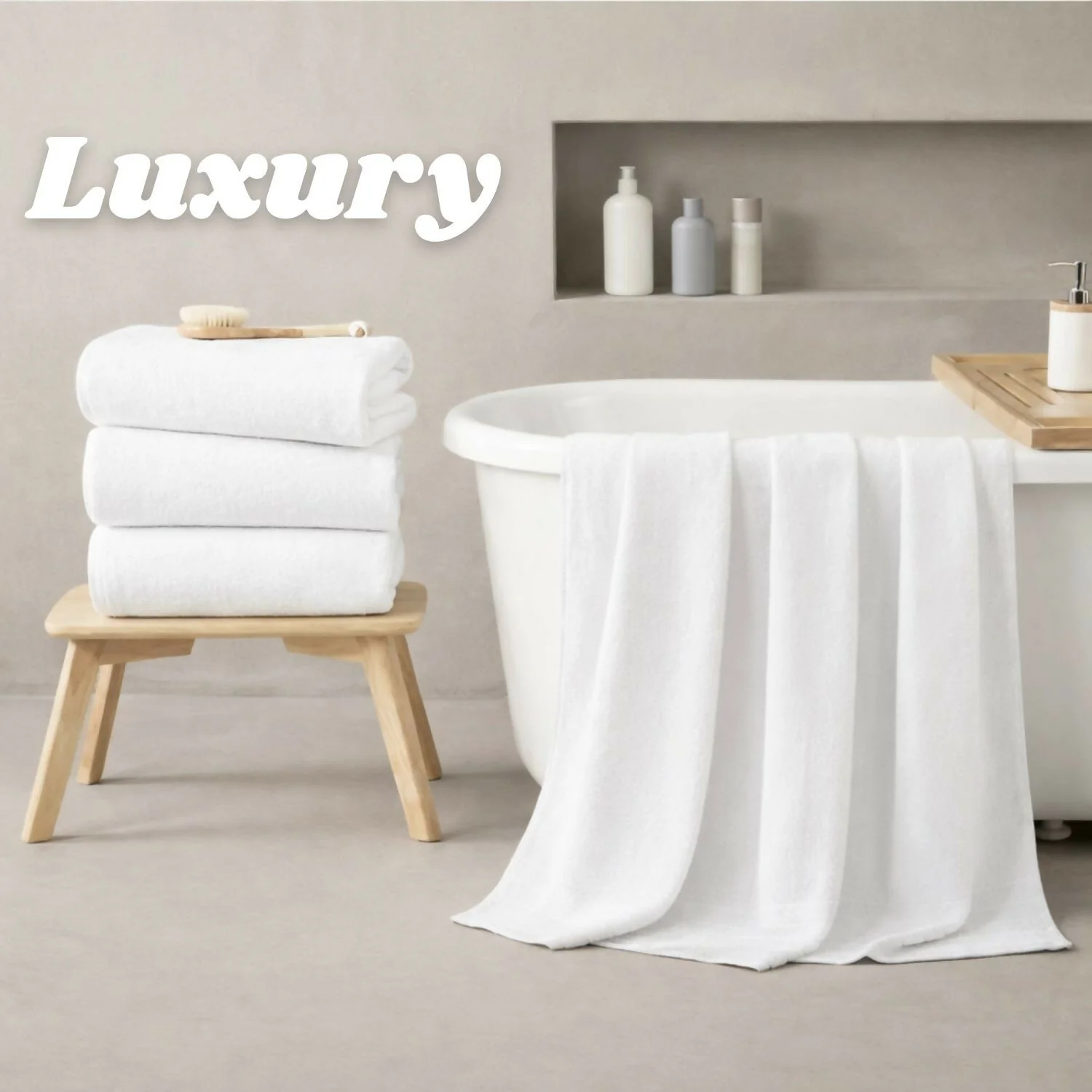 Toalla de cuerpo hotelera 100% algodon 70x140cm 500gr - Image 3